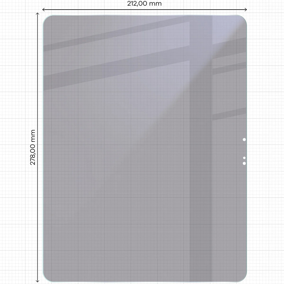 Hybridglas mit Privatschutzfilter für iPad Air 13" M4 2026, Bizon Tab Hybrid Shadow, Matt