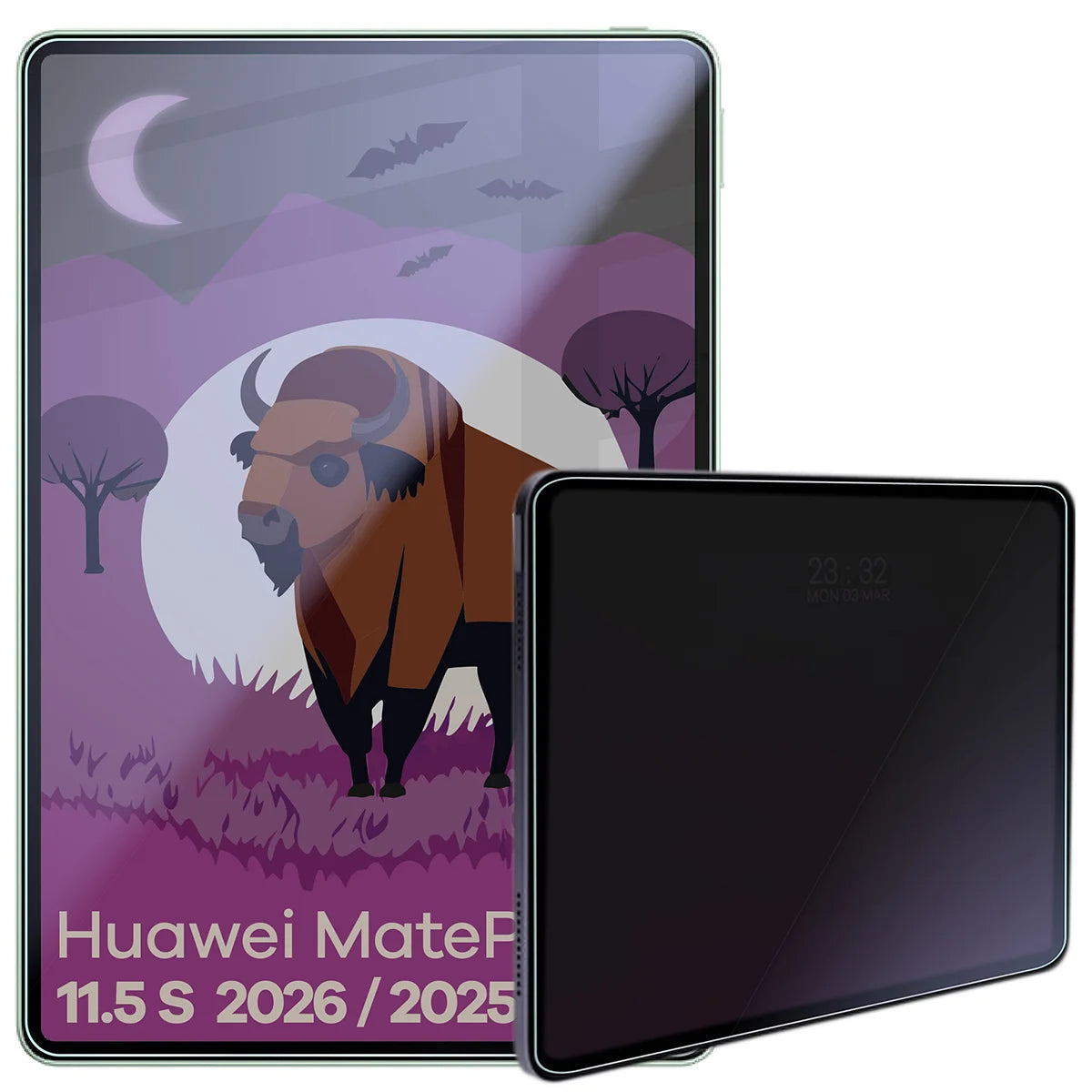 Hybridglas mit Privatschutzfilter für Huawei MatePad 11.5 S 2026 / MatePad 11.5 S, Bizon Tab Hybrid Shadow, Matt