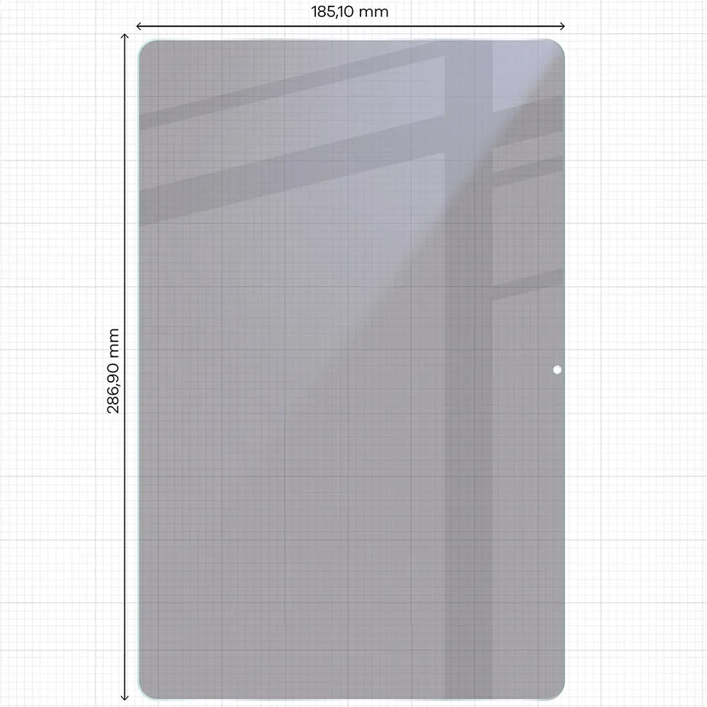 Hybridglas mit Privatschutzfilter für Galaxy Tab S12 Plus, Bizon Tab Hybrid Shadow, Matt (2/5)