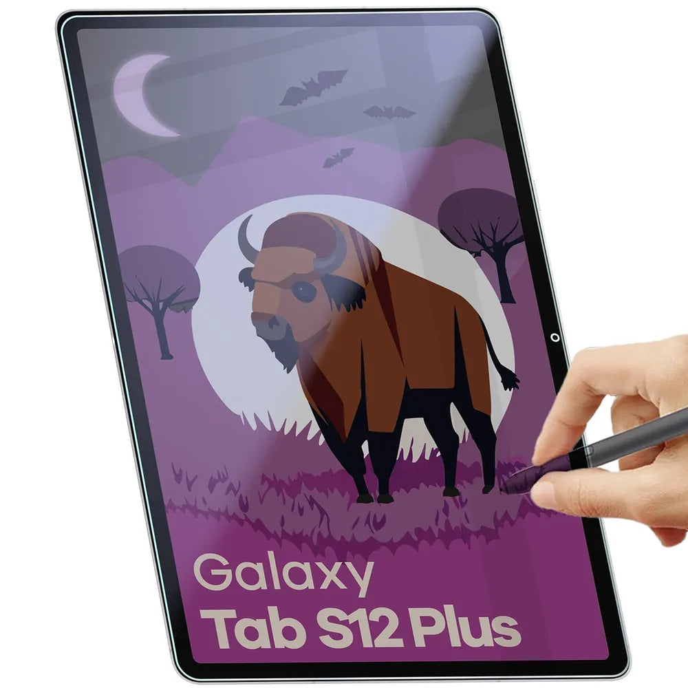 Hybridglas mit Privatschutzfilter für Galaxy Tab S12 Plus, Bizon Tab Hybrid Shadow, Matt (5/5)