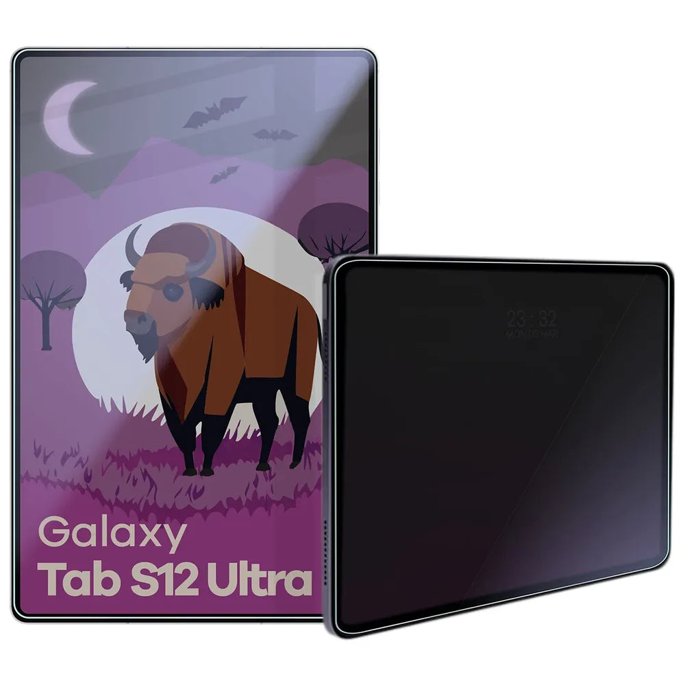 Hybridglas mit Privatschutzfilter für Galaxy Tab S12 Ultra, Bizon Tab Hybrid Shadow, Matt (1/5)