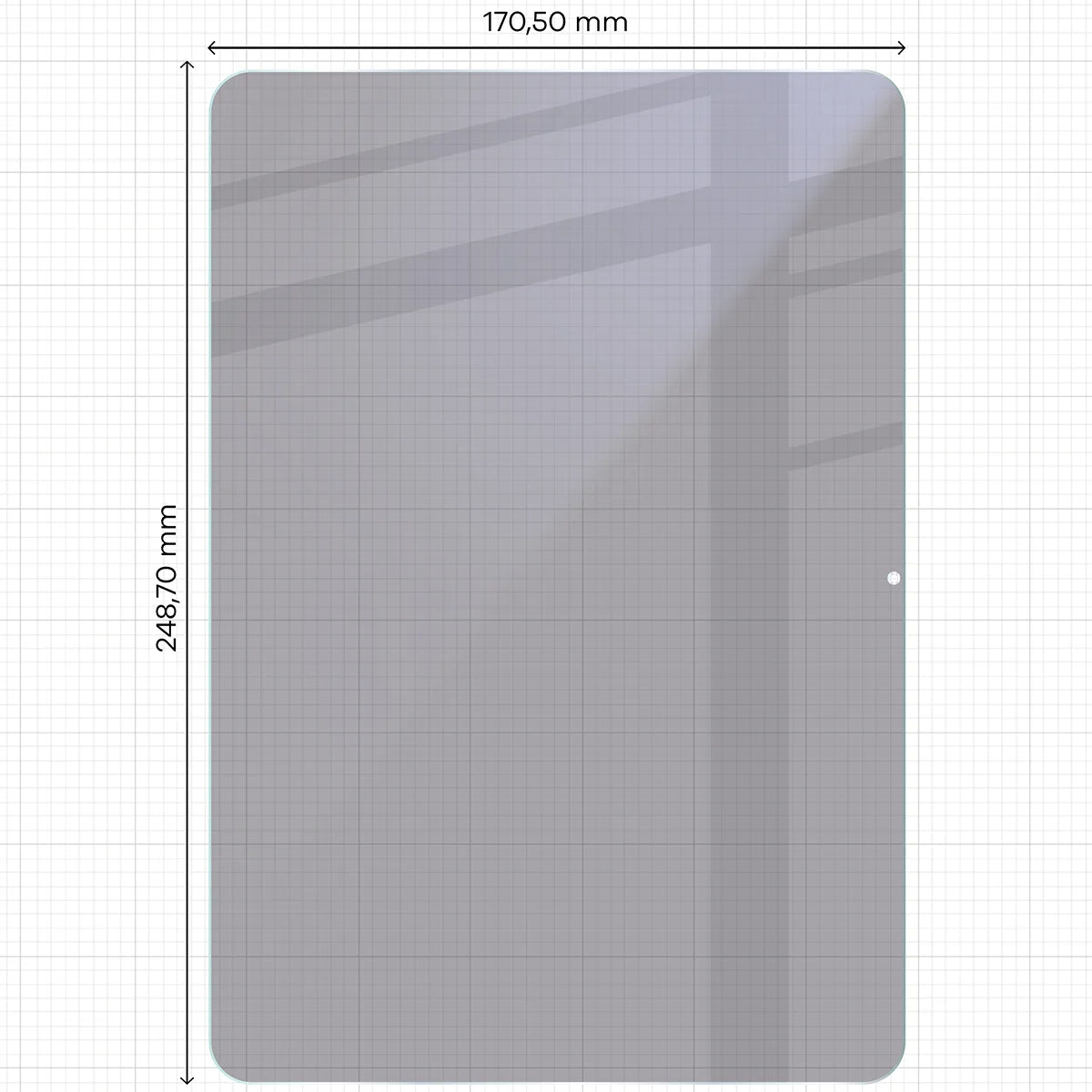 Hybridglas mit Privatschutzfilter für Xiaomi Pad 8 Pro, Bizon Tab Hybrid Shadow, Matt