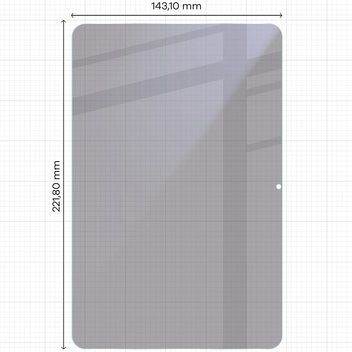 Hybridglas mit Privatschutzfilter für Xiaomi Redmi Pad 2 9.7", Bizon Tab Hybrid Shadow, Matt