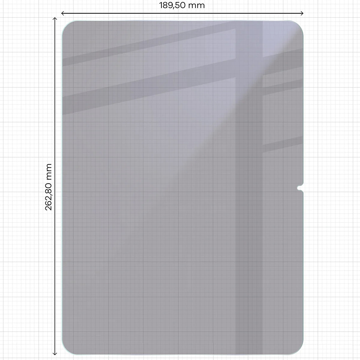 Hybridglas mit Privatschutzfilter für OnePlus Pad Go 2, Bizon Tab Hybrid Shadow, Matt