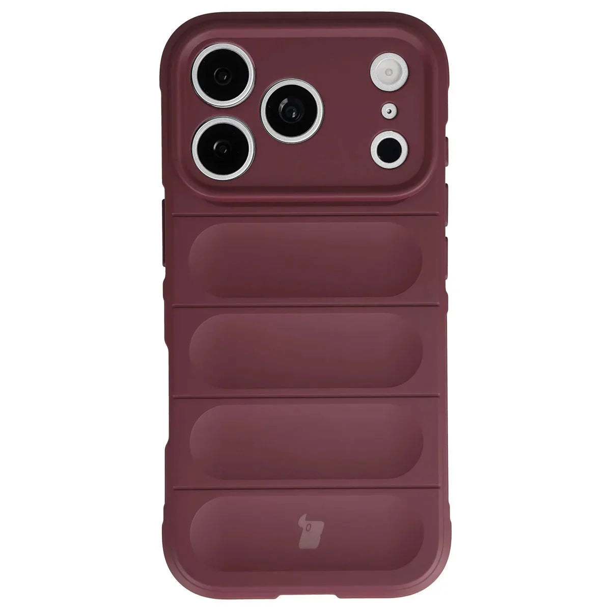 Robuste Handyhülle + gehärtetem Glas für iPhone 17 Pro, Bizon Tur Pack, Burgunderrot