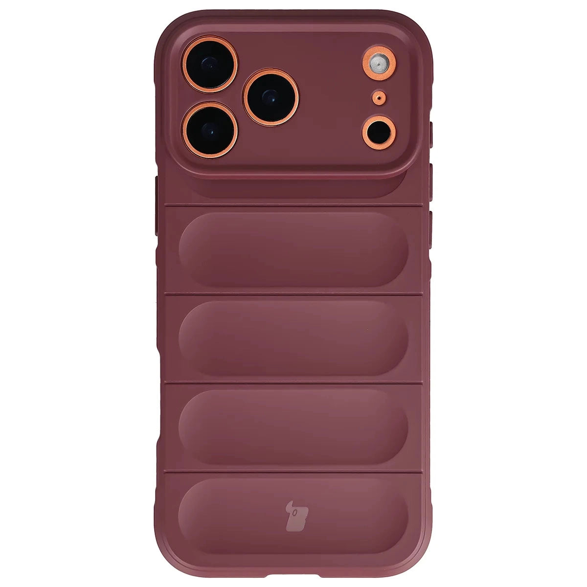 Robuste Handyhülle + gehärtetem Glas für iPhone 18 Pro Max / 17 Pro Max, Bizon Tur Pack, Burgunderrot