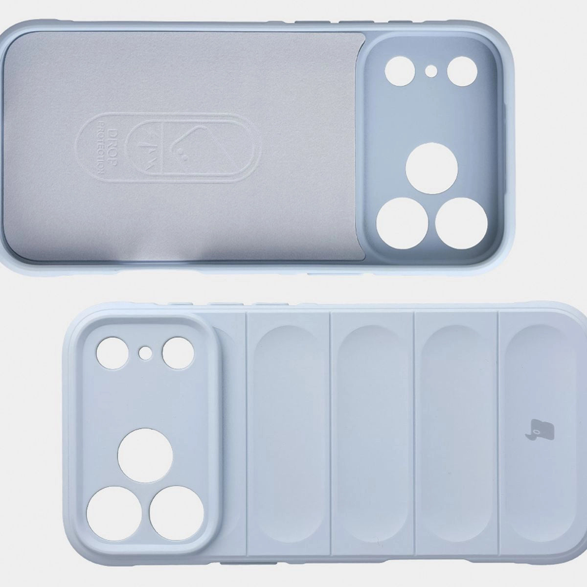 Robuste Handyhülle + gehärtetem Glas für iPhone 18 Pro Max / 17 Pro Max, Bizon Tur Pack, Hellblau