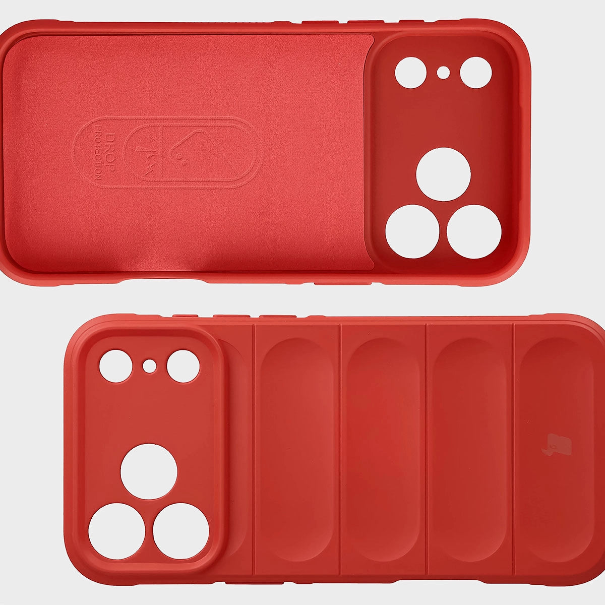 Robuste Handyhülle + gehärtetem Glas für iPhone 18 Pro Max / 17 Pro Max, Bizon Tur Pack, Rot