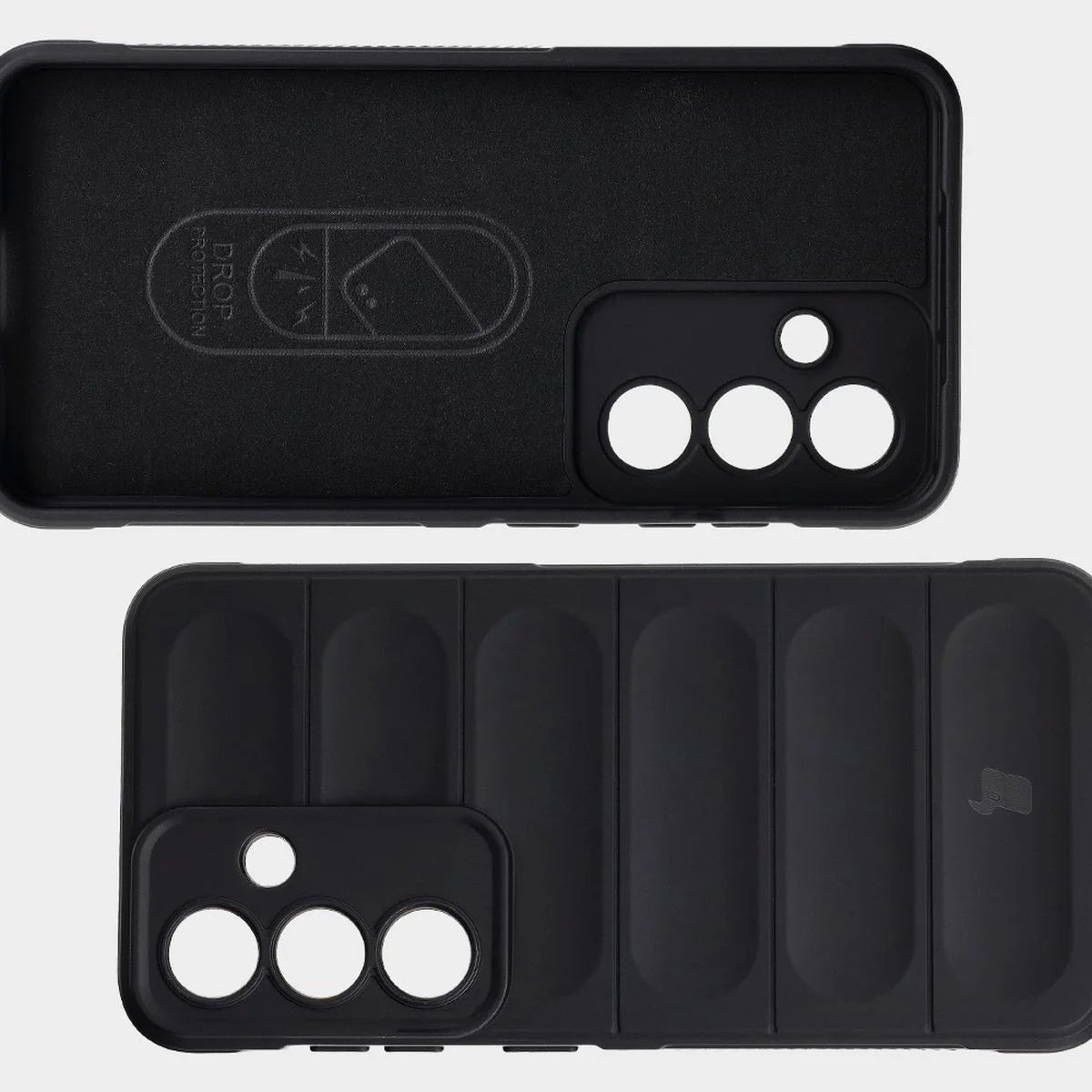 Robuste Handyhülle + gehärtetem Glas für Galaxy S25, Bizon Tur Pack, Schwarz (7/10)