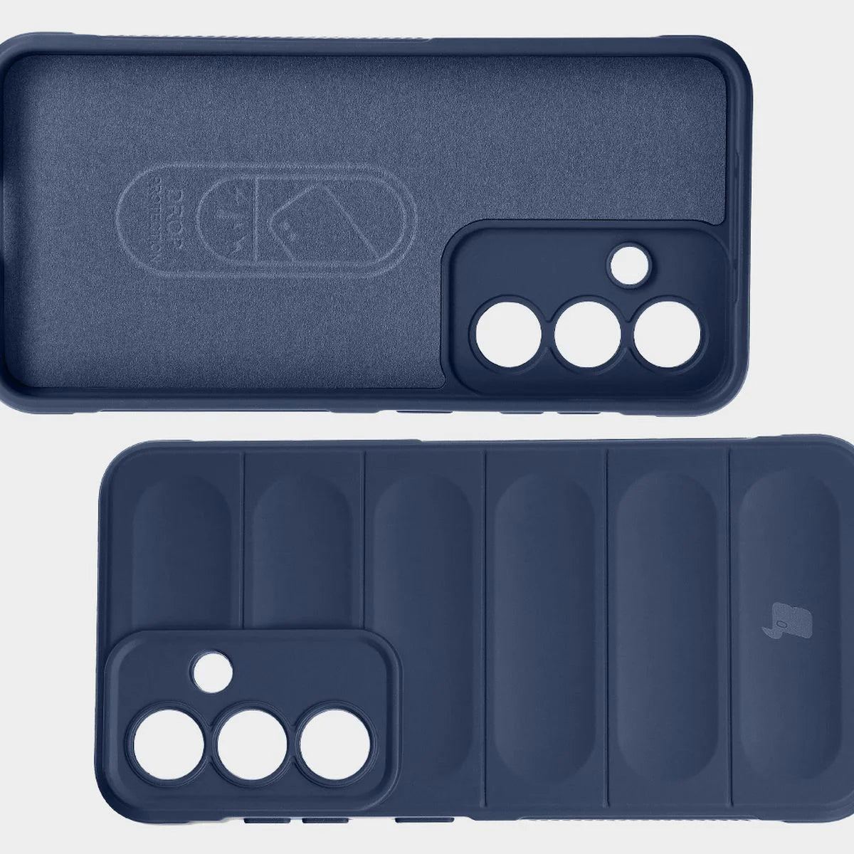 Robuste Handyhülle + gehärtetem Glas für Galaxy S25, Bizon Tur Pack, Dunkelblau (7/10)