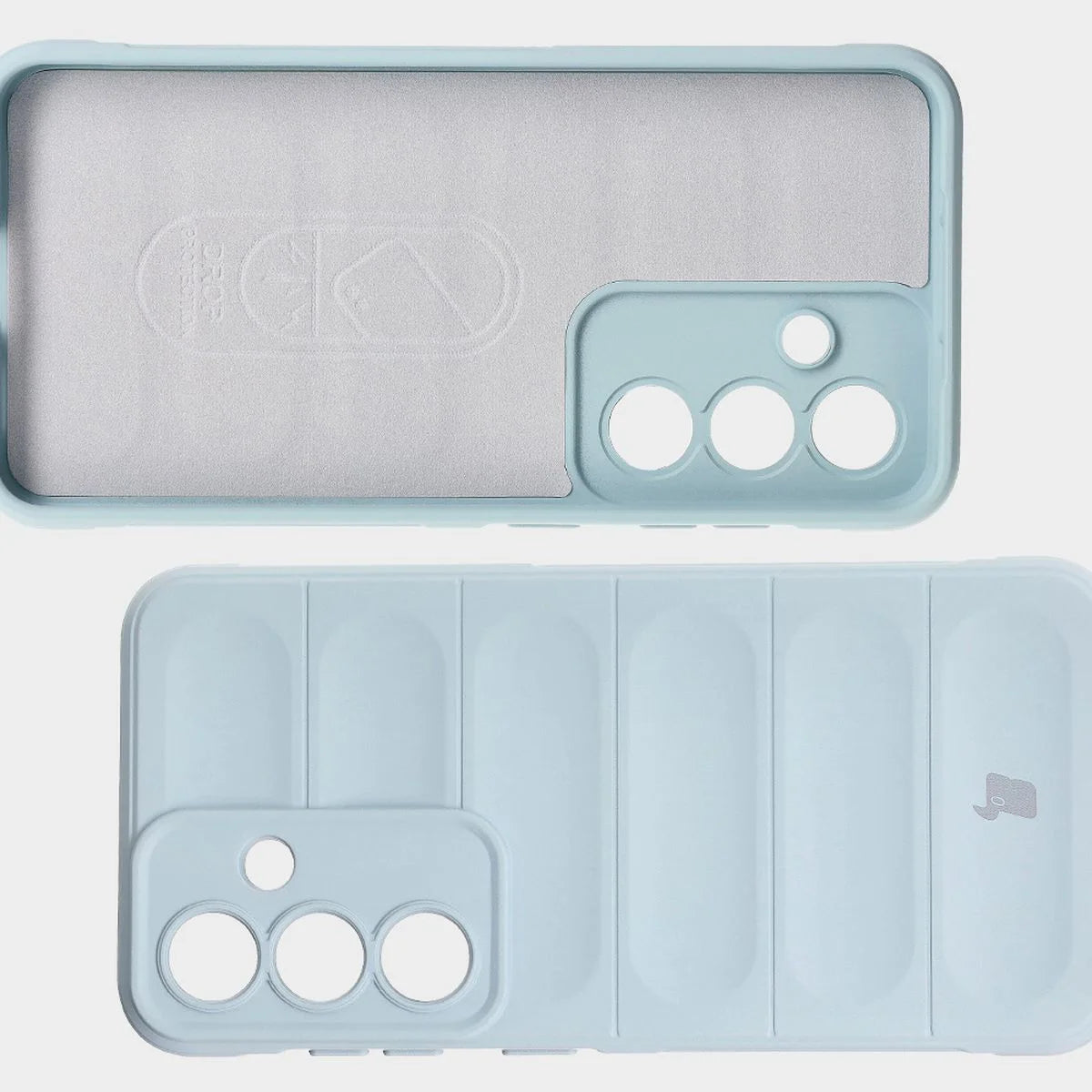 Robuste Handyhülle + gehärtetem Glas für Galaxy S25, Bizon Tur Pack, Hellblau (7/10)