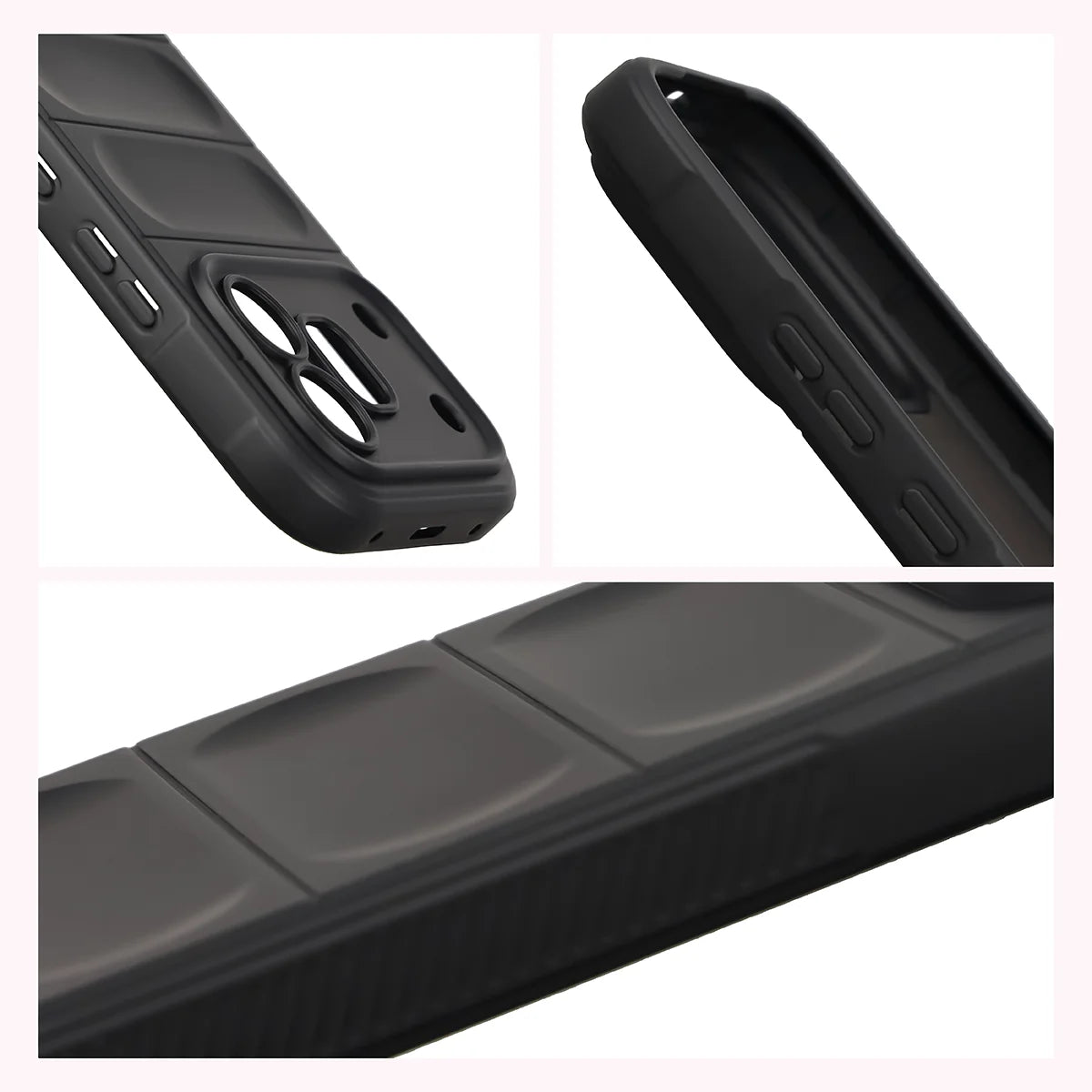 Robuste Handyhülle + gehärtetem Glas für Honor 600 5G / 600 Pro 5G, Bizon Tur Pack, Schwarz