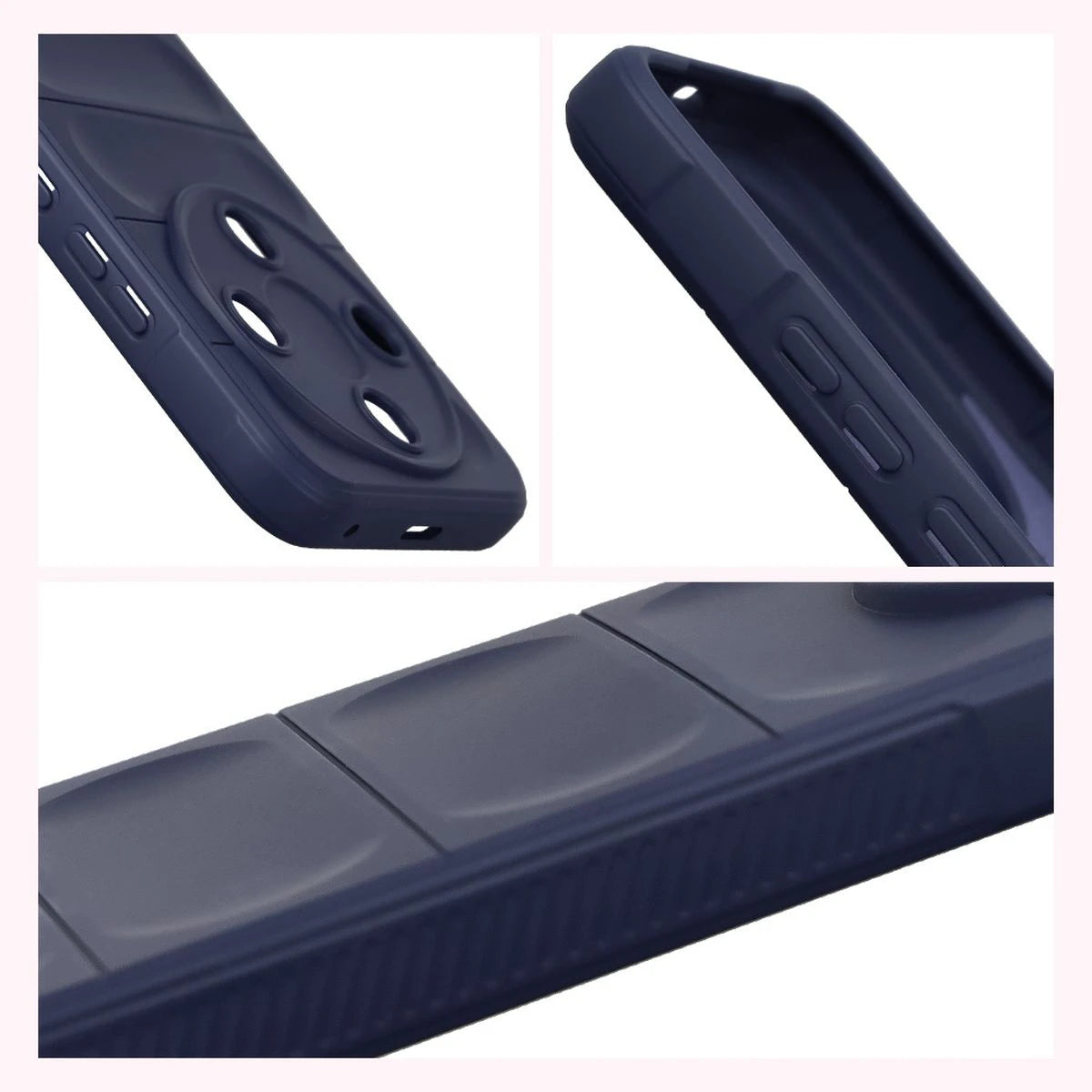 Robuste Handyhülle + gehärtetem Glas für Honor Magic8 Lite, Bizon Tur Pack, Dunkelblau