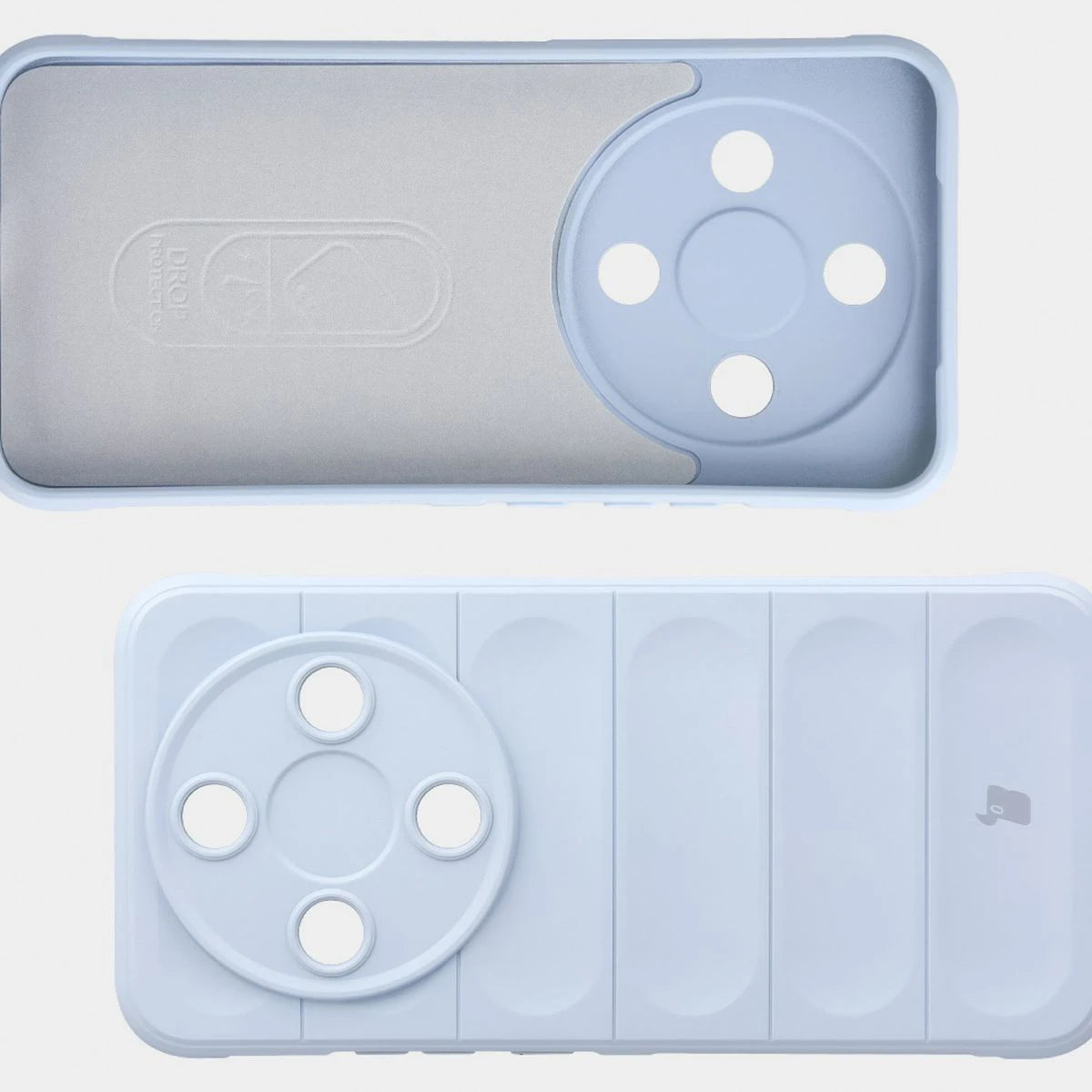 Robuste Handyhülle + gehärtetem Glas für Honor Magic8 Lite, Bizon Tur Pack, Hellblau
