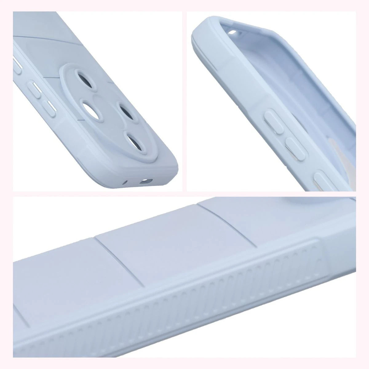 Robuste Handyhülle + gehärtetem Glas für Honor Magic8 Lite, Bizon Tur Pack, Hellblau