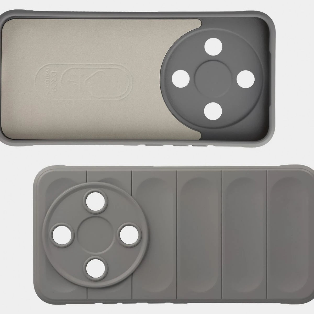 Robuste Handyhülle + gehärtetem Glas für Honor Magic8 Lite, Bizon Tur Pack, Hellgrau