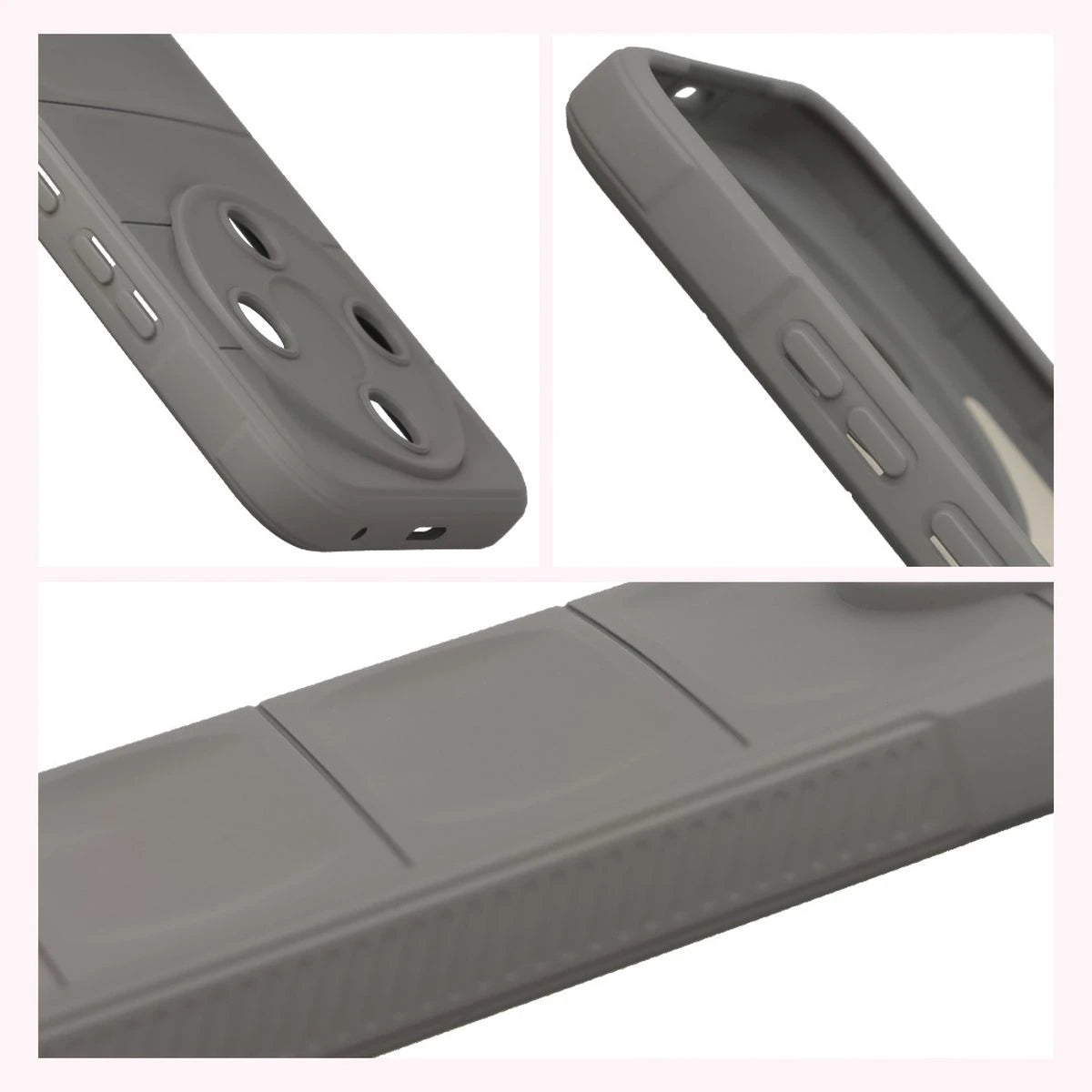 Robuste Handyhülle + gehärtetem Glas für Honor Magic8 Lite, Bizon Tur Pack, Hellgrau