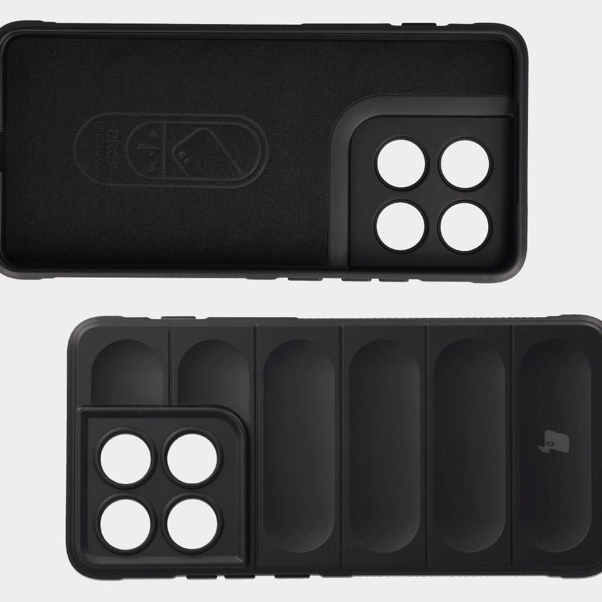 Robuste Handyhülle + gehärtetem Glas für Motorola Edge 70, Bizon Tur Pack, Schwarz
