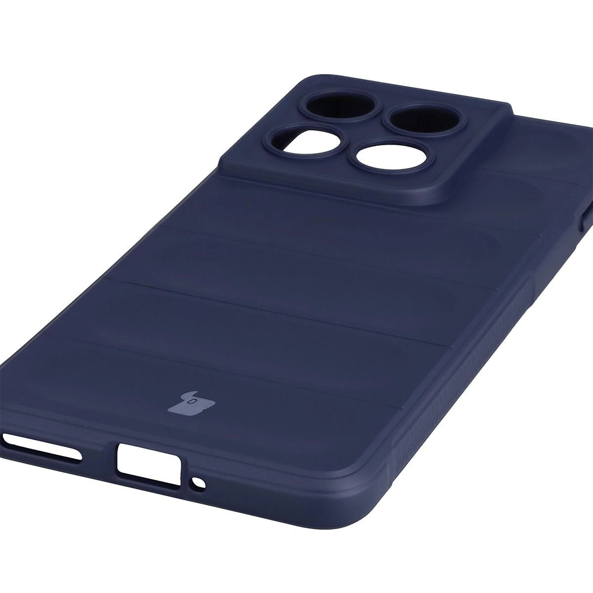 Robuste Handyhülle + gehärtetem Glas für Motorola Edge 70, Bizon Tur Pack, Dunkelblau
