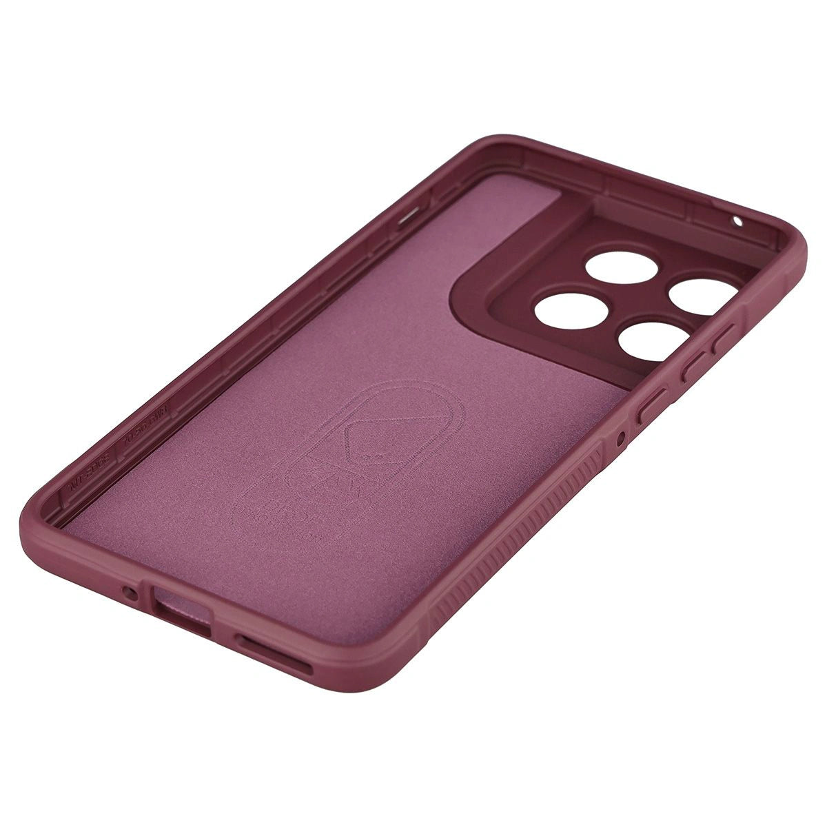 Robuste Handyhülle + gehärtetem Glas für Motorola Edge 70, Bizon Tur Pack, Burgunderrot