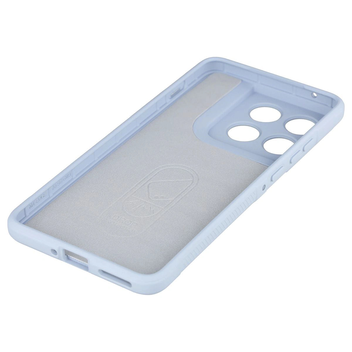 Robuste Handyhülle + gehärtetem Glas für Motorola Edge 70, Bizon Tur Pack, Hellblau