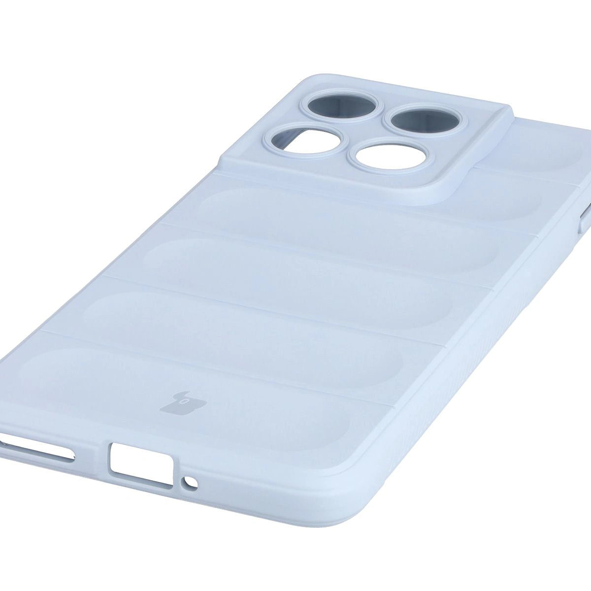 Robuste Handyhülle + gehärtetem Glas für Motorola Edge 70, Bizon Tur Pack, Hellblau