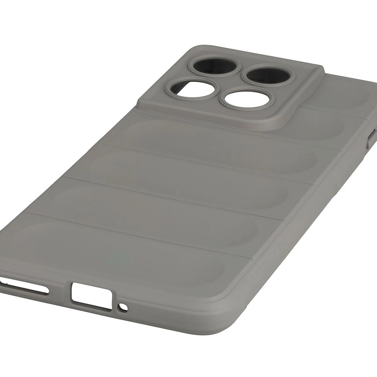 Robuste Handyhülle + gehärtetem Glas für Motorola Edge 70, Bizon Tur Pack, Hellgrau