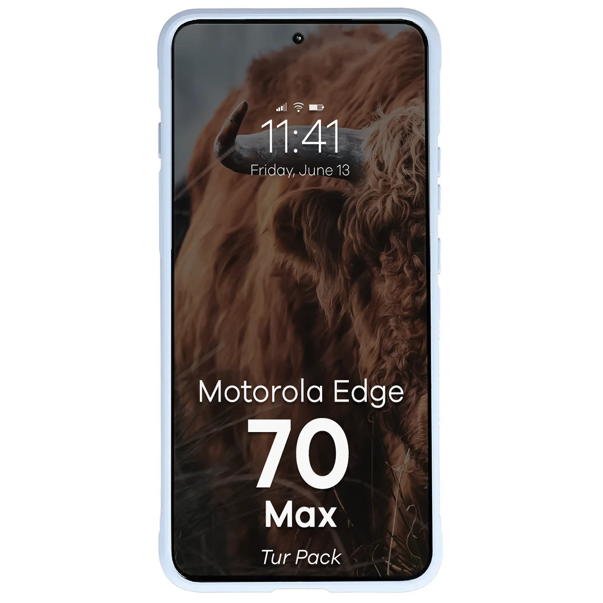 Robuste Handyhülle + gehärtetem Glas für Motorola Edge 70 Max, Bizon Tur Pack, Hellblau (6/10)