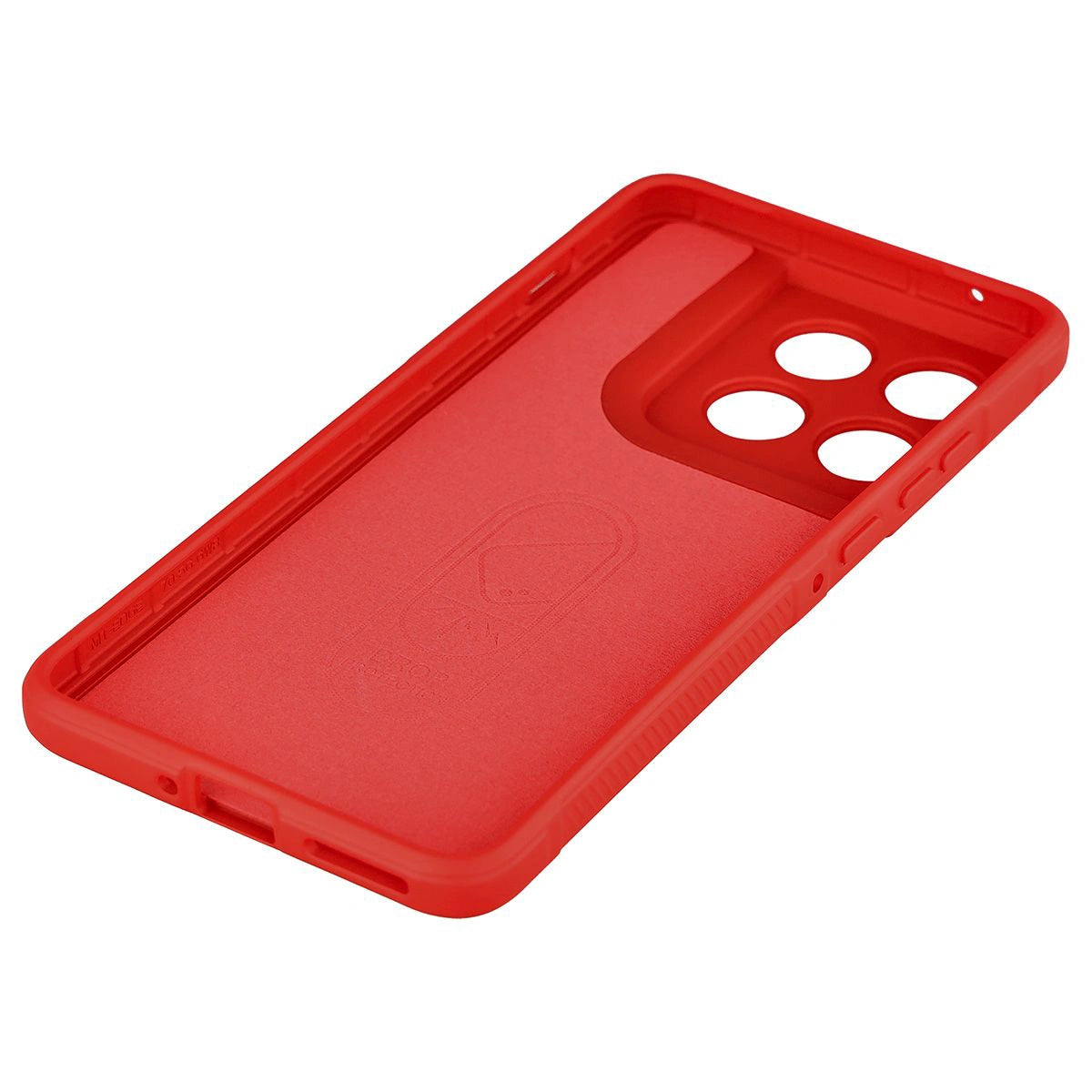 Robuste Handyhülle + gehärtetem Glas für Motorola Edge 70, Bizon Tur Pack, Rot