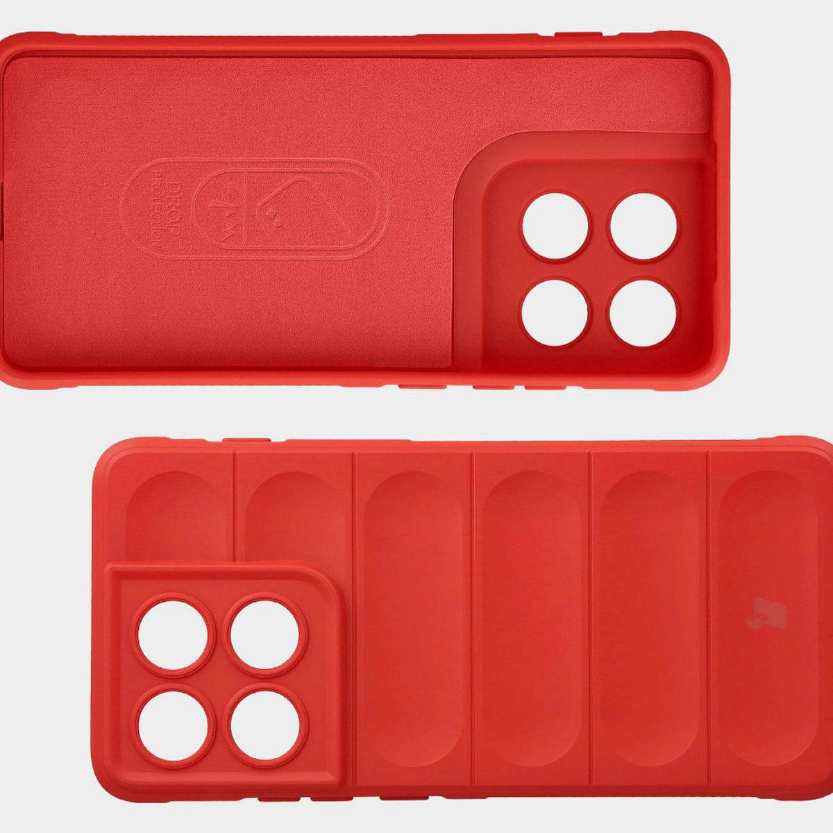 Robuste Handyhülle + gehärtetem Glas für Motorola Edge 70, Bizon Tur Pack, Rot