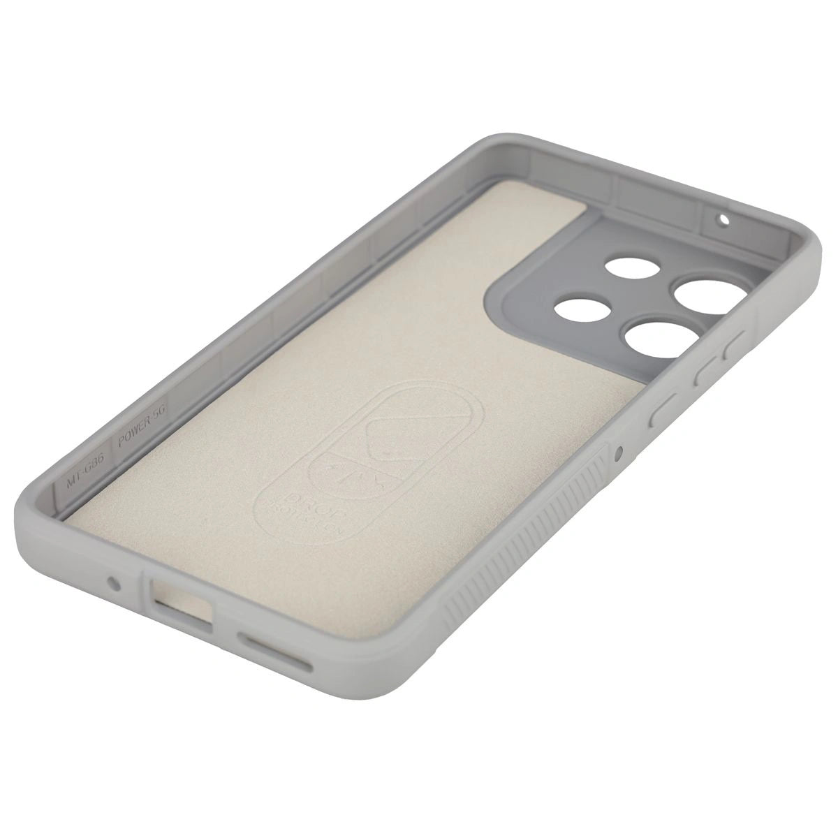 Robuste Handyhülle + gehärtetem Glas für Motorola Moto G86 5G / G86 Power 5G, Bizon Tur Pack, Hellgrau