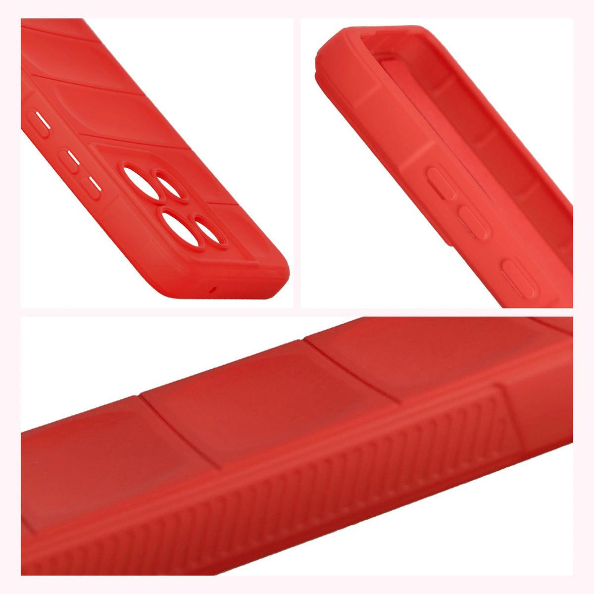 Robuste Handyhülle + gehärtetem Glas für Motorola Moto G86 5G / G86 Power 5G, Bizon Tur Pack, Rot