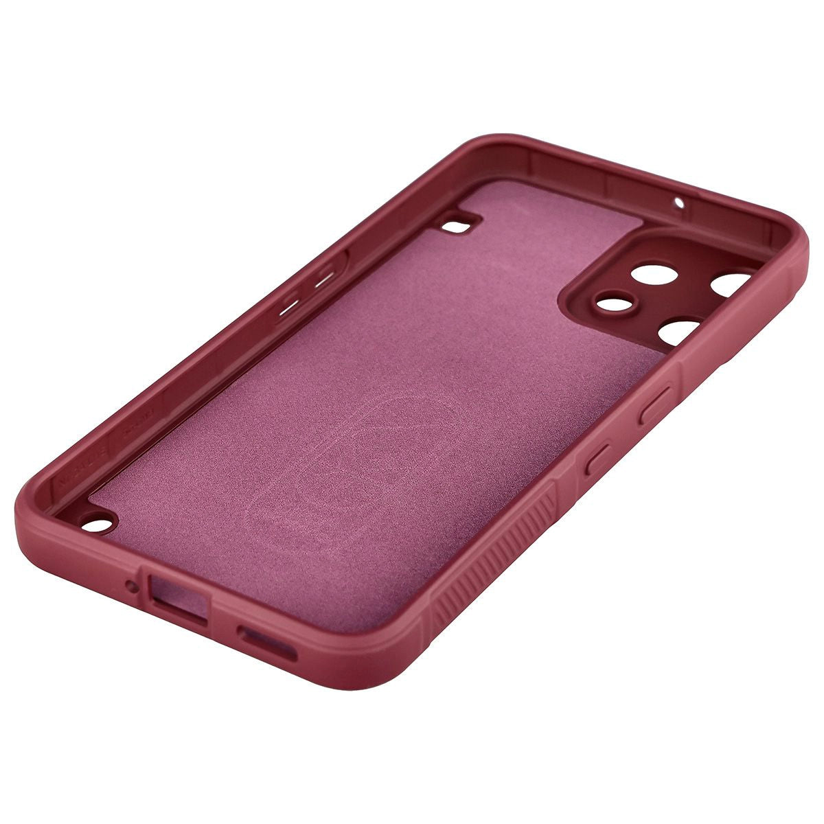Robuste Handyhülle + gehärtetem Glas für Nothing Phone (3a) Lite, Bizon Tur Pack, Burgunderrot