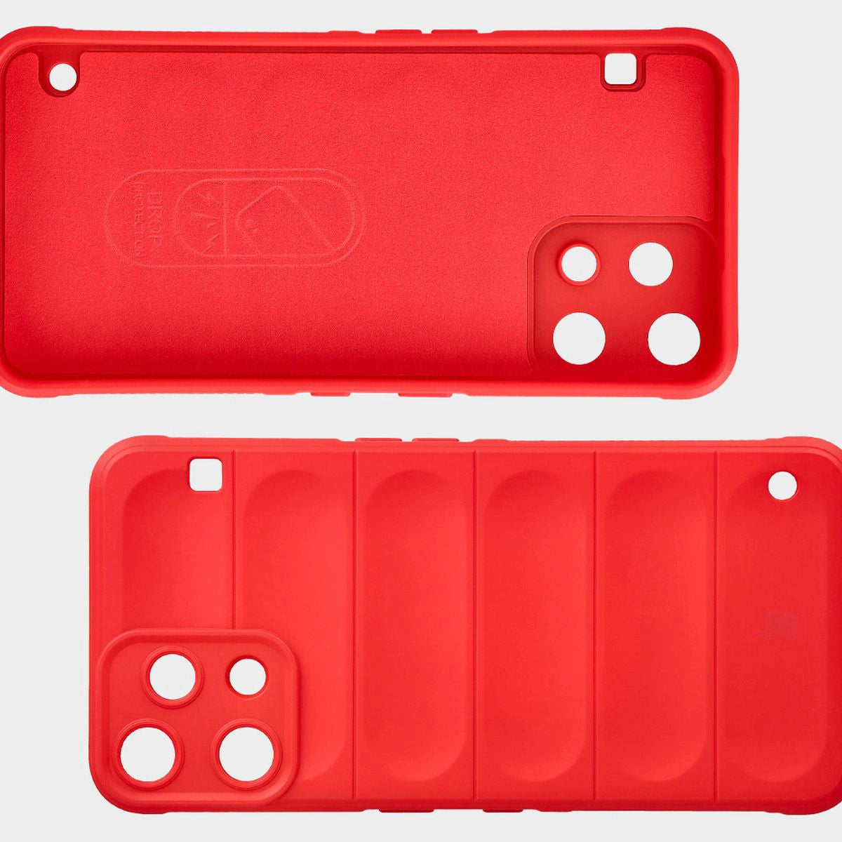 Robuste Handyhülle + gehärtetem Glas für Nothing Phone (3a) Lite, Bizon Tur Pack, Rot
