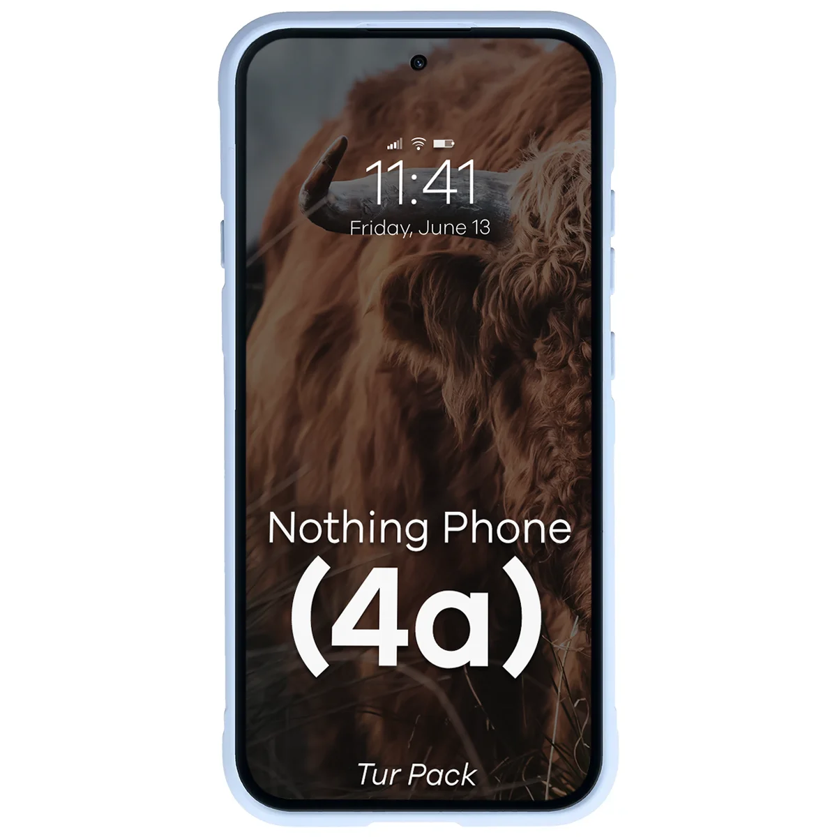 Robuste Handyhülle + gehärtetem Glas für Nothing Phone (4a), Bizon Tur Pack, Hellblau