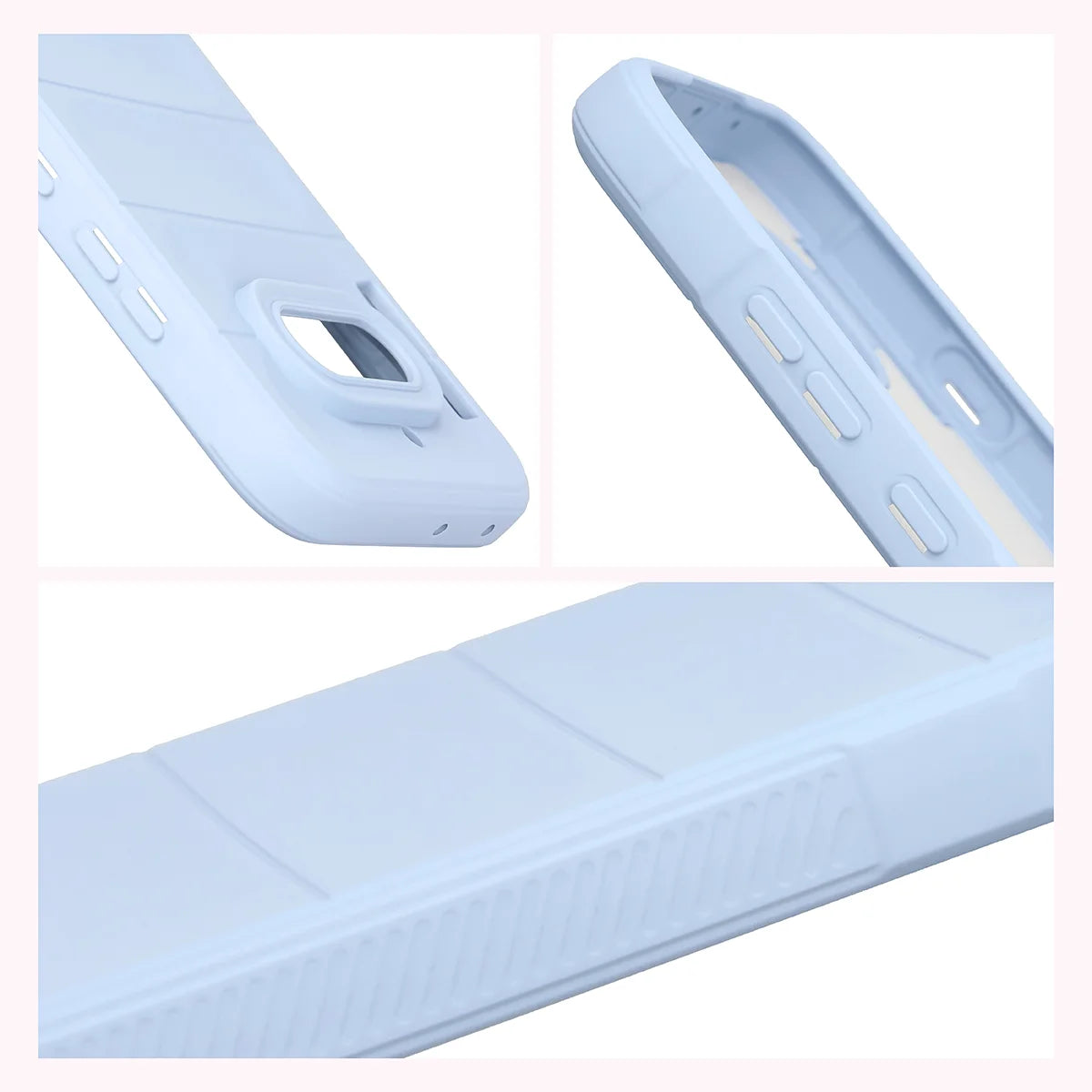 Robuste Handyhülle + gehärtetem Glas für Nothing Phone (4a), Bizon Tur Pack, Hellblau