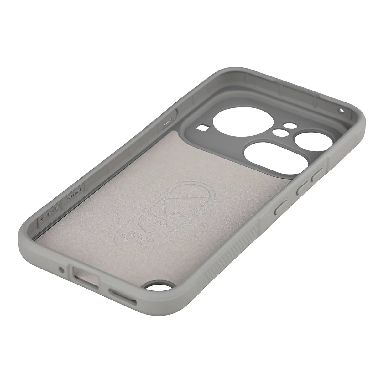Robuste Handyhülle + gehärtetem Glas für Nothing Phone (4a) Pro, Bizon Tur Pack, Hellgrau