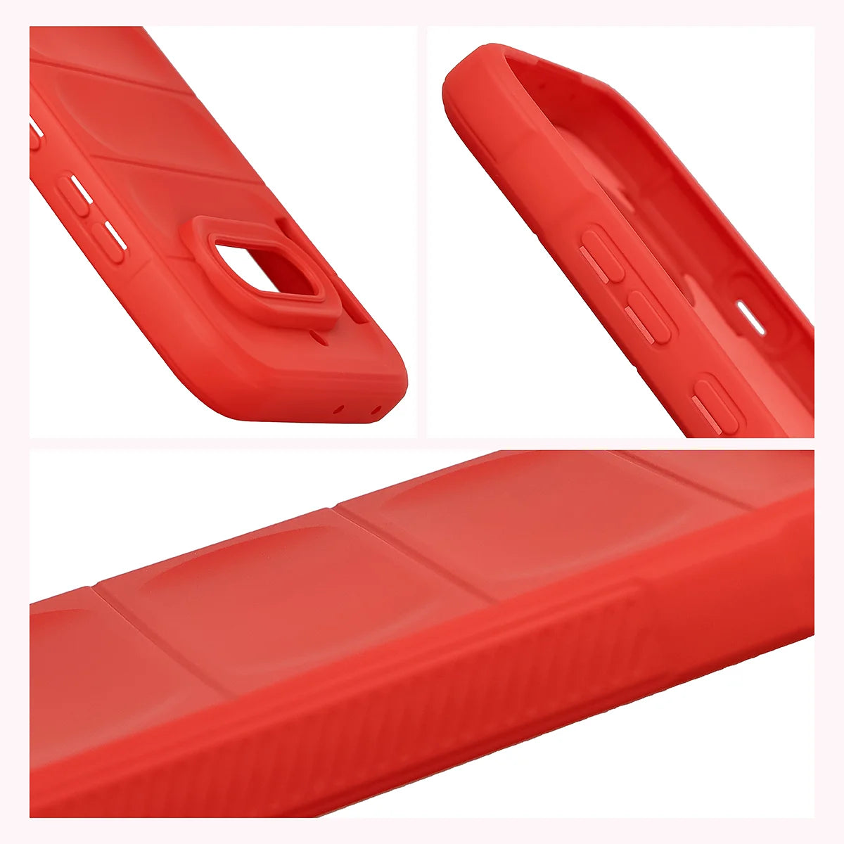 Robuste Handyhülle + gehärtetem Glas für Nothing Phone (4a), Bizon Tur Pack, Rot