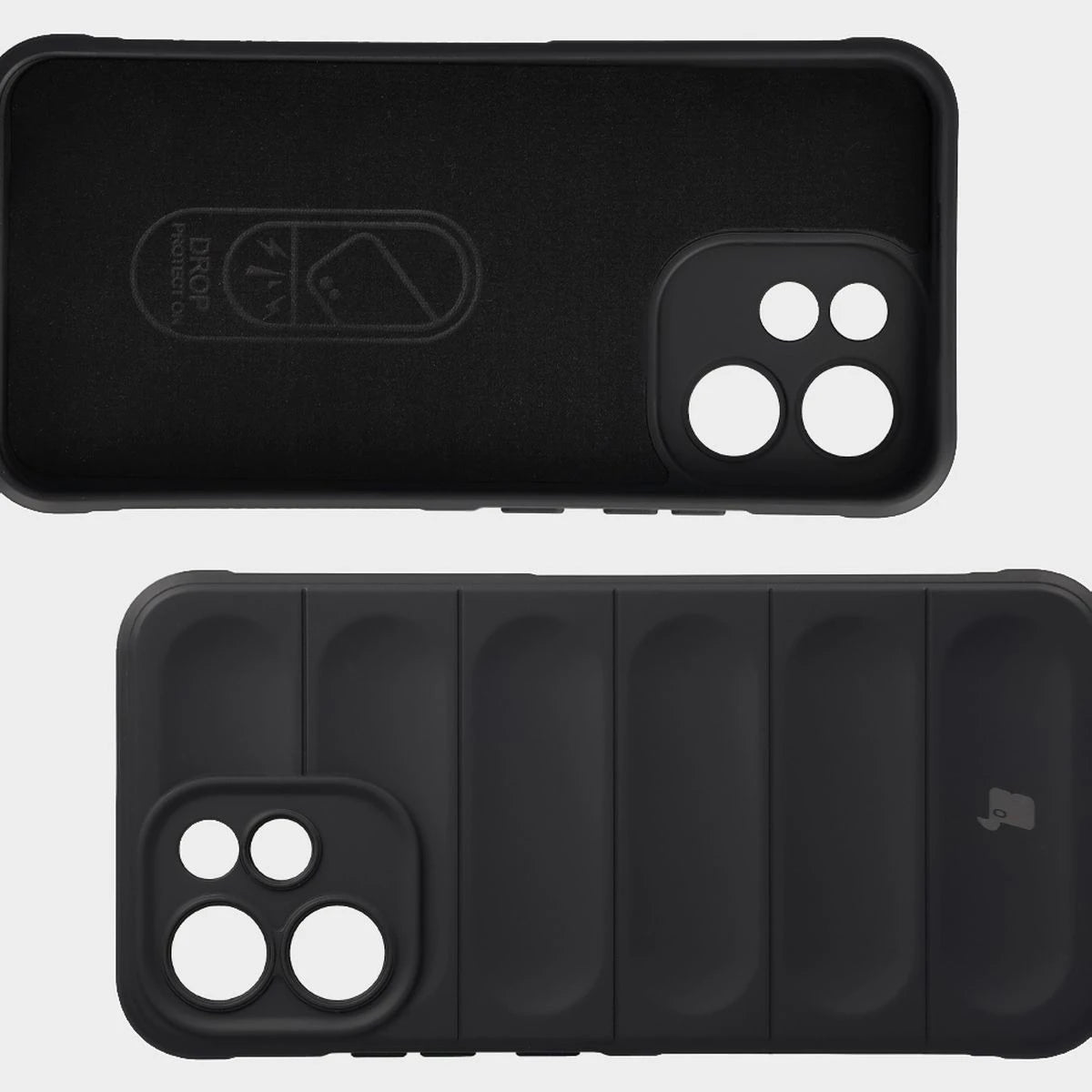 Robuste Handyhülle + gehärtetem Glas für Oppo Reno 15 F / FS, Bizon Tur Pack, Schwarz