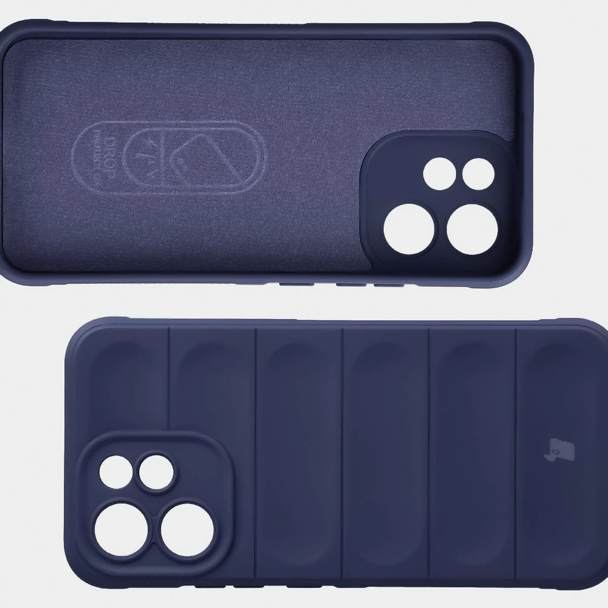 Robuste Handyhülle + gehärtetem Glas für Oppo Reno 15 F / FS, Bizon Tur Pack, Dunkelblau