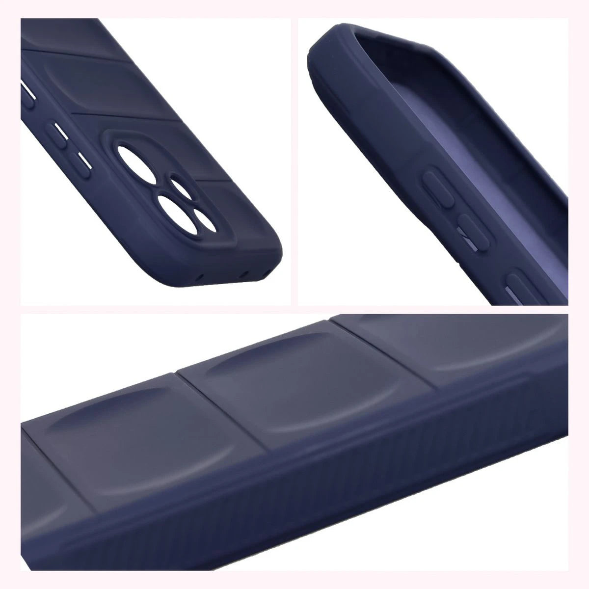 Robuste Handyhülle + gehärtetem Glas für Oppo Reno 15 F / FS, Bizon Tur Pack, Dunkelblau