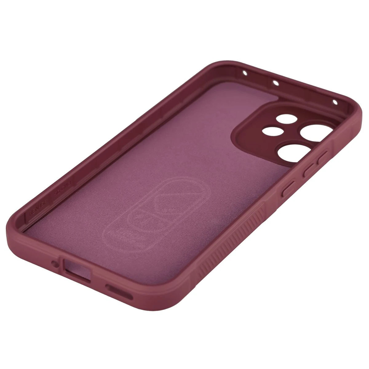Robuste Handyhülle + gehärtetem Glas für Oppo Reno 15 F / FS, Bizon Tur Pack, Burgunderrot
