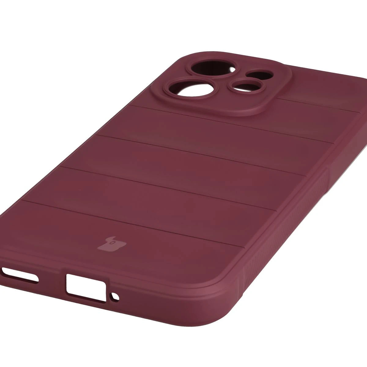 Robuste Handyhülle + gehärtetem Glas für Oppo Reno 15 F / FS, Bizon Tur Pack, Burgunderrot