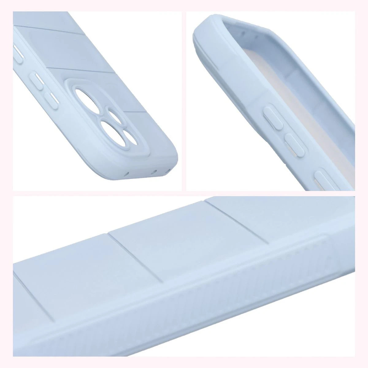Robuste Handyhülle + gehärtetem Glas für Oppo Reno 15 F / FS, Bizon Tur Pack, Hellblau