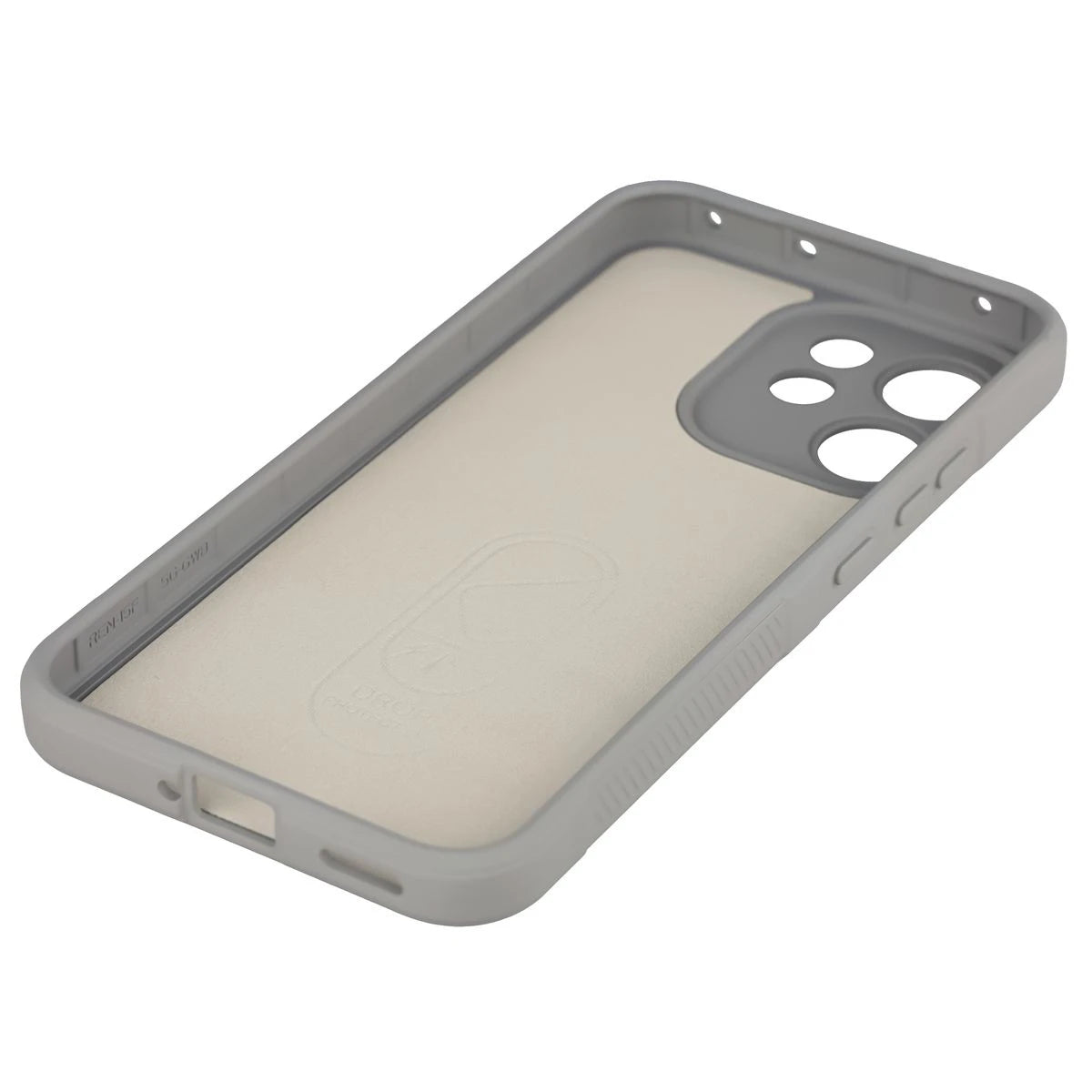 Robuste Handyhülle + gehärtetem Glas für Oppo Reno 15 F / FS, Bizon Tur Pack, Hellgrau