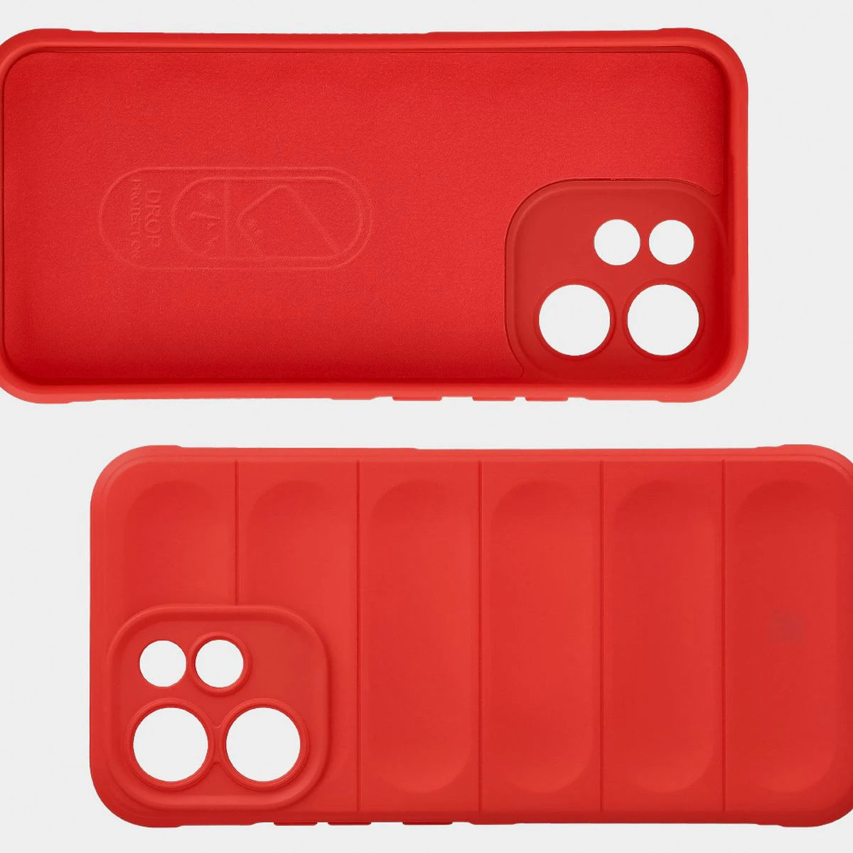 Robuste Handyhülle + gehärtetem Glas für Oppo Reno 15 F / FS, Bizon Tur Pack, Rot