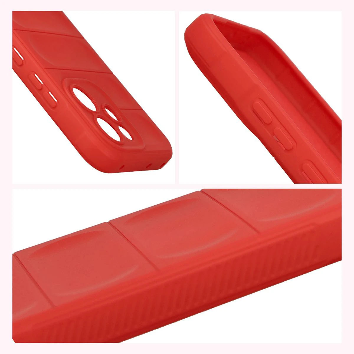 Robuste Handyhülle + gehärtetem Glas für Oppo Reno 15 F / FS, Bizon Tur Pack, Rot