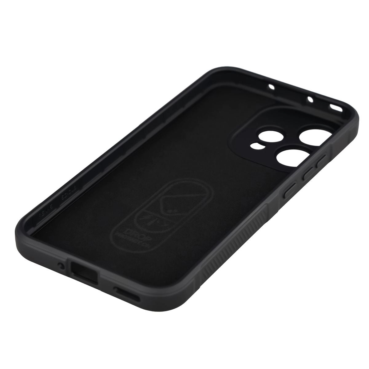 Robuste Handyhülle + gehärtetem Glas für Oppo Reno 15, Bizon Tur Pack, Schwarz