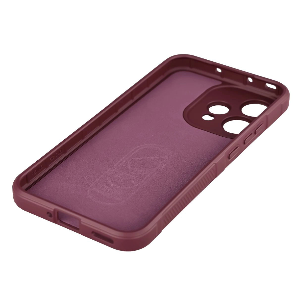 Robuste Handyhülle + gehärtetem Glas für Oppo Reno 15, Bizon Tur Pack, Burgunderrot