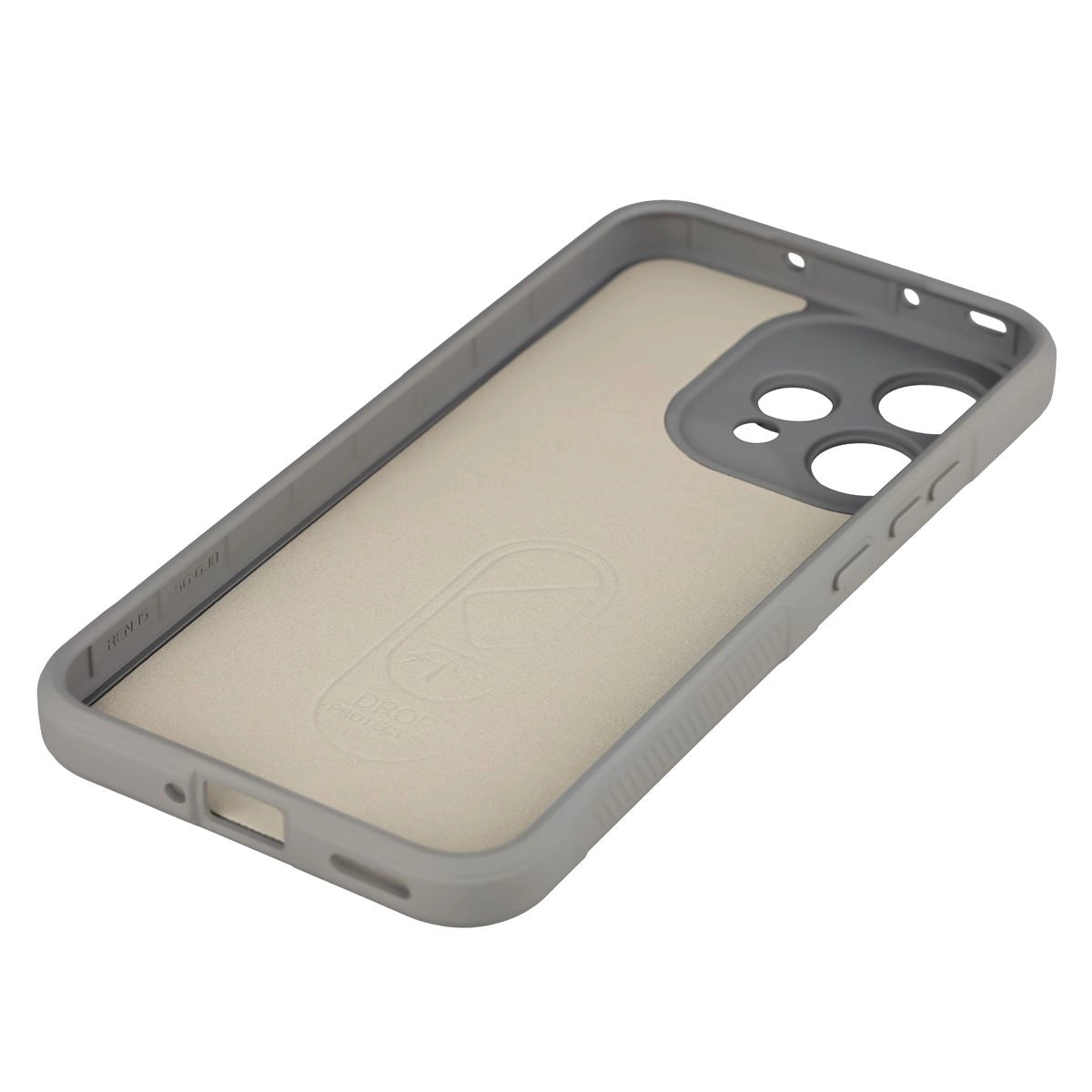 Robuste Handyhülle + gehärtetem Glas für Oppo Reno 15, Bizon Tur Pack, Hellgrau